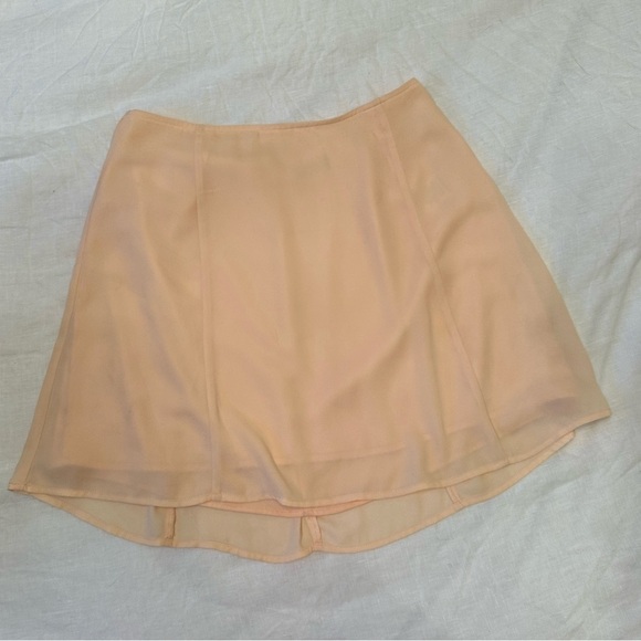 Sunday Best Orange Pink Mini A-Line Skirt Size 4 - Picture 2 of 3